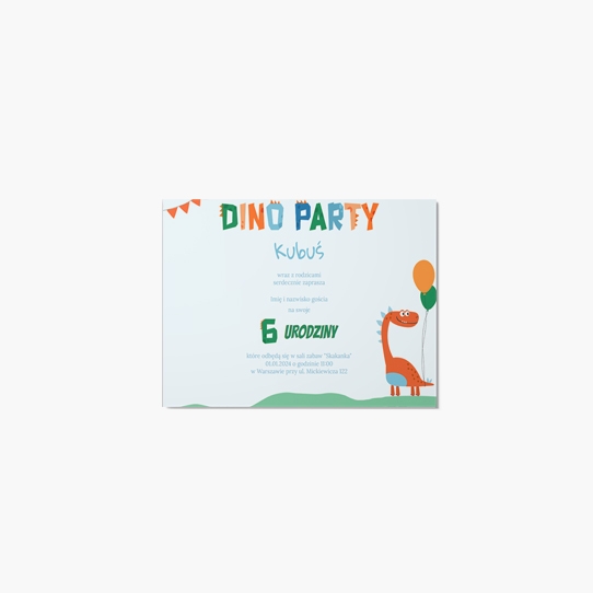 Invitație, Colecția de dinozauri