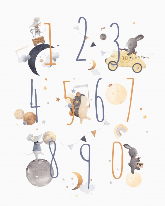 Poster, Noapte: Numere, 21x30
