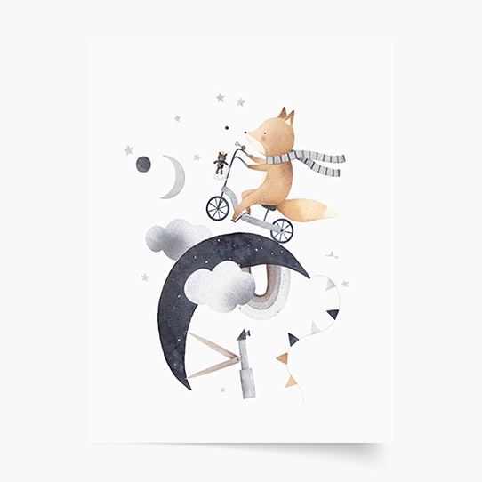 Poster, Noapte: Vulpe, 21x30