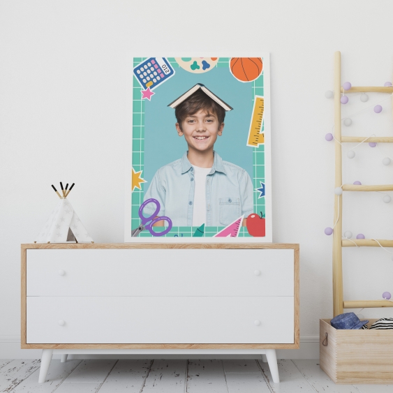 Poster, Școală: Băiatul cu rame, 30x40