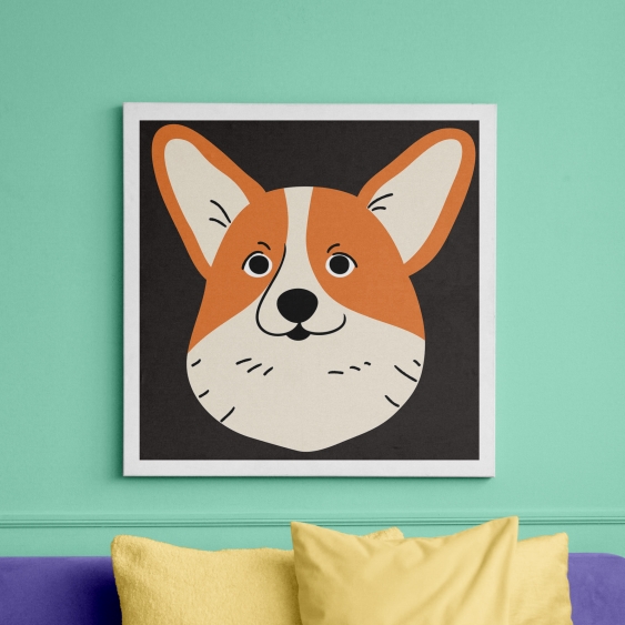 Tablou, Câini: Corgi, 30x30 cm