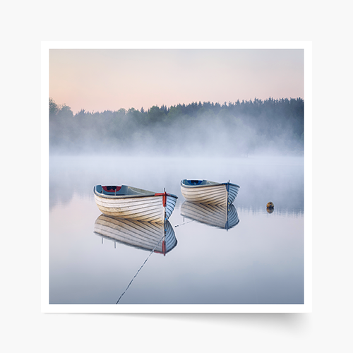 Poster, Lac: 2 bărci, 30x30