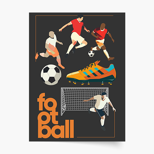 Poster, Fotbal: Teren, 21x30