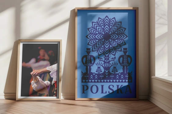 Poster, Folk: Decupaj albastru, 21x30