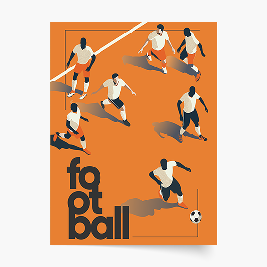 Poster, Fotbal: Jucători, 21x30