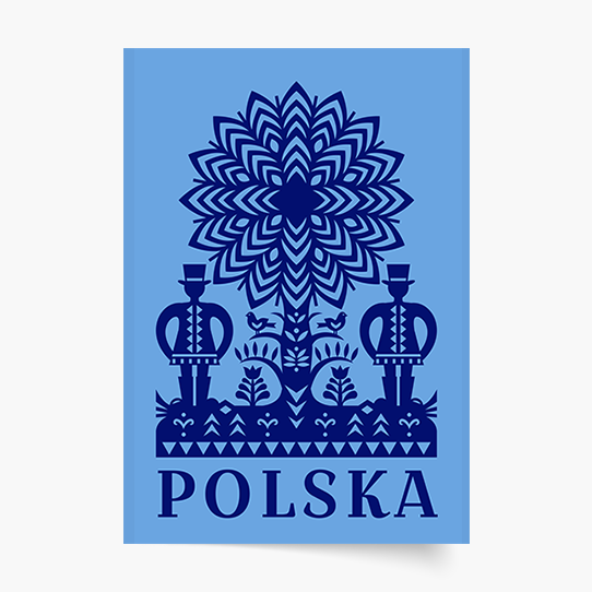 Poster, Folk: Decupaj albastru, 21x30