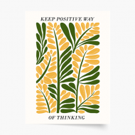 Poster, Motivațional: Keep positive, 20x30 cm