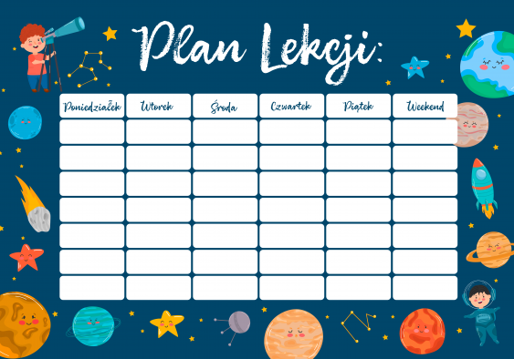 Poster, Spațiu: Plan de lecție, 30x21