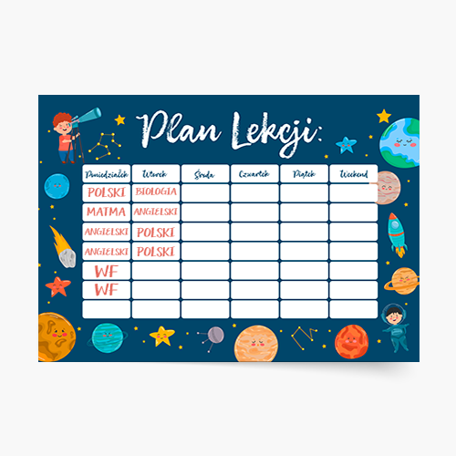 Poster, Spațiu: Plan de lecție, 30x21