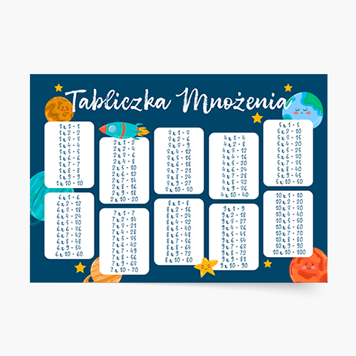 Poster, Spațiu: Tabla înmulțirii, 30x21