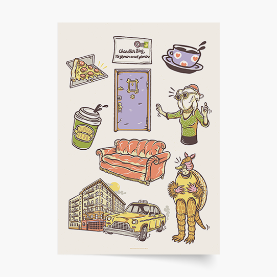 Poster, Prieteni: Bej, 21x30