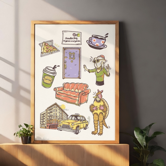 Poster, Prieteni: Bej, 21x30