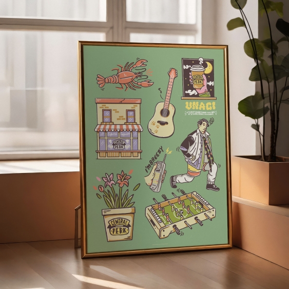 Poster, Prieteni: Verde, 21x30