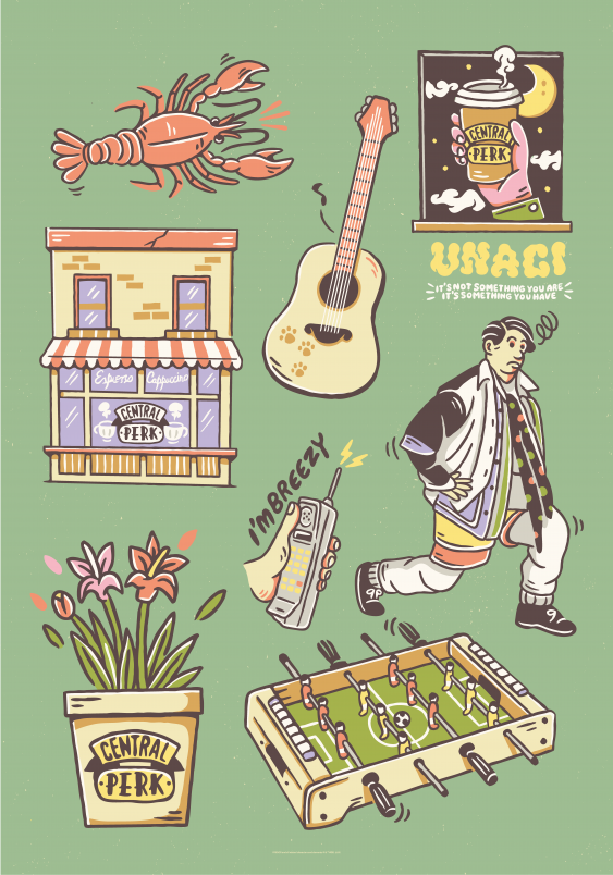 Poster, Prieteni: Verde, 21x30