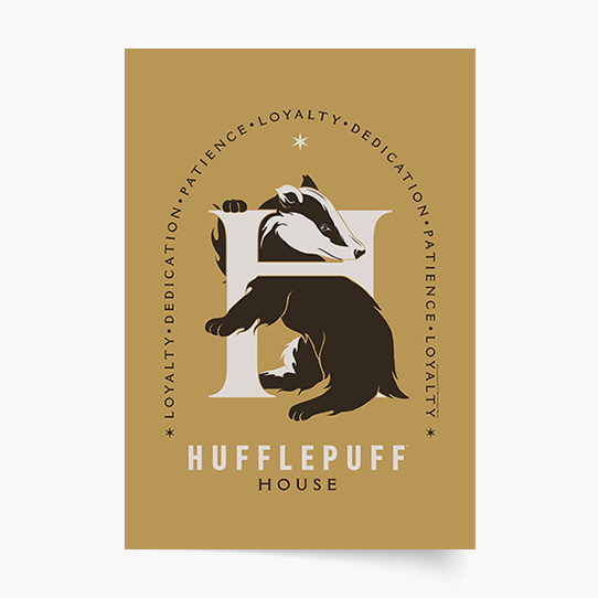Poster, Harry Potter Domy: Hufflepuff, 30x40
