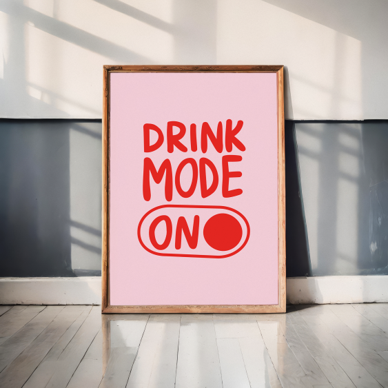 Poster, Fată: Mod băutură, 30x40