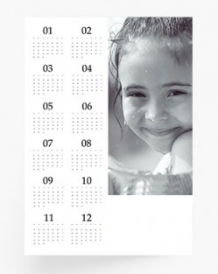 Calendar de perete, Calendar minimalistic cu o singura pagină , 30x40 cm