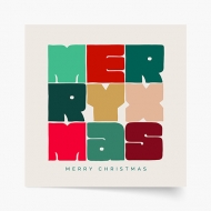 Poster, Crăciun: Merry X-Mass, 30x30 cm