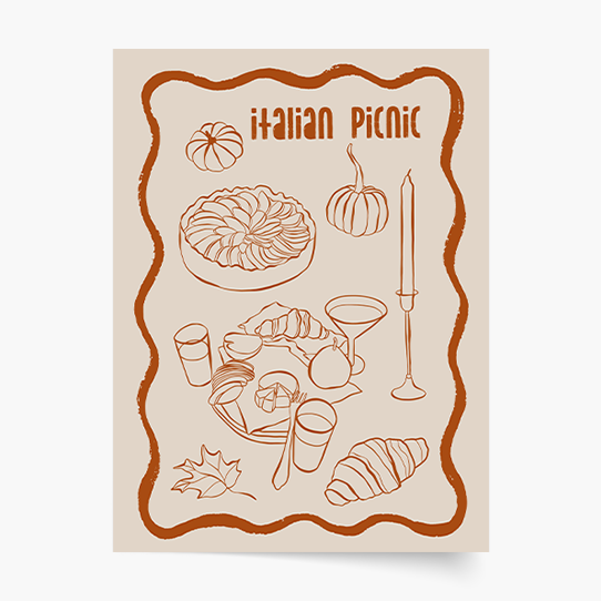 Poster, Toamnă: Picnic italian, 30x40