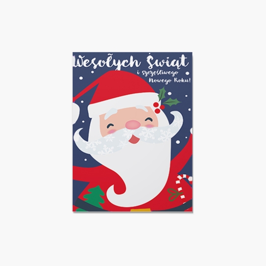 Felicitare personalizată Moș Crăciun, 10x15 cm