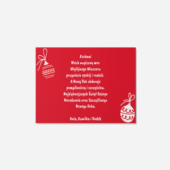 Felicitare personalizată Moș Crăciun, 15x10 cm