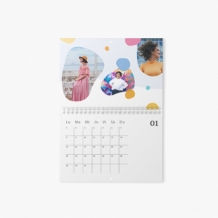 Kalendarz ścienny poziomy, Proiectul tău calendar cu spirală în interior, 30x20-A4 cm