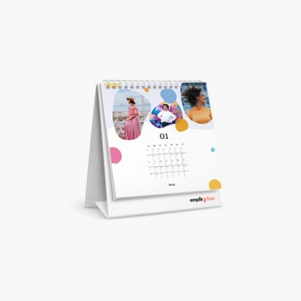 Calendar de birou, Colorat, 14x14