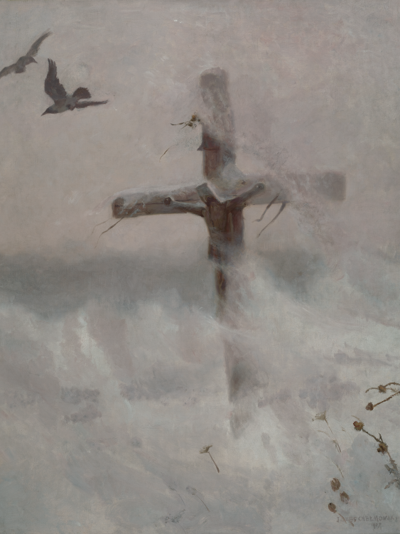 Poster, Józef Chełmoński „Cruce într-un viscol”, 30x40