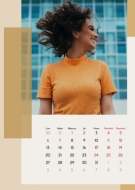 Calendar de perete, Modern beige, 20x30-A4 cm