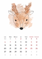 Calendar de perete, Pentru copii - cu animăluțe, 20x30-A4 cm