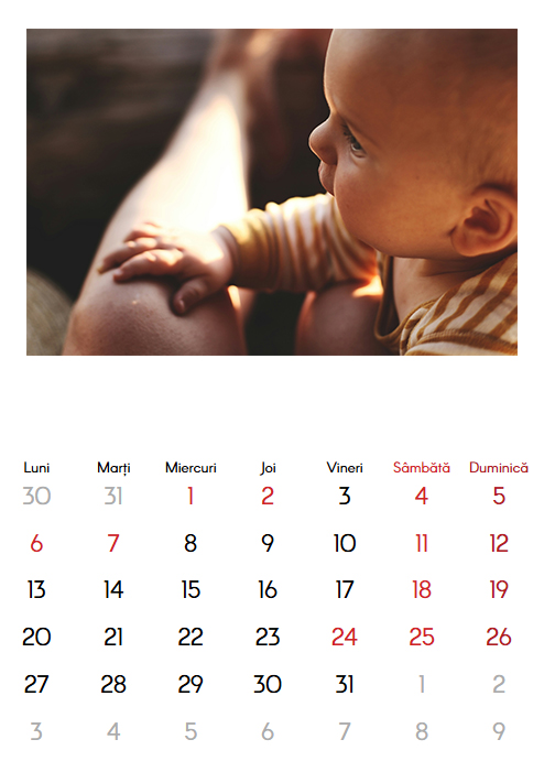 Calendar de perete, Proiectul Tău, 20x30-A4 cm