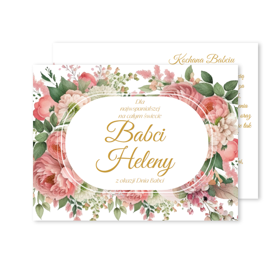Felicitare personalizată Pentru cea mai grozavă bunică, 15x10 cm
