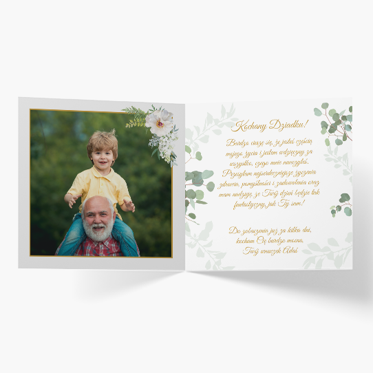 Felicitare personalizată Pentru cel mai mare bunic, 14x14 cm