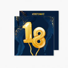 Felicitare personalizată Albastru 18, 14x14 cm