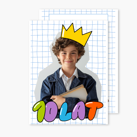 Felicitare personalizată Ziua de naștere în carouri, 10x15 cm