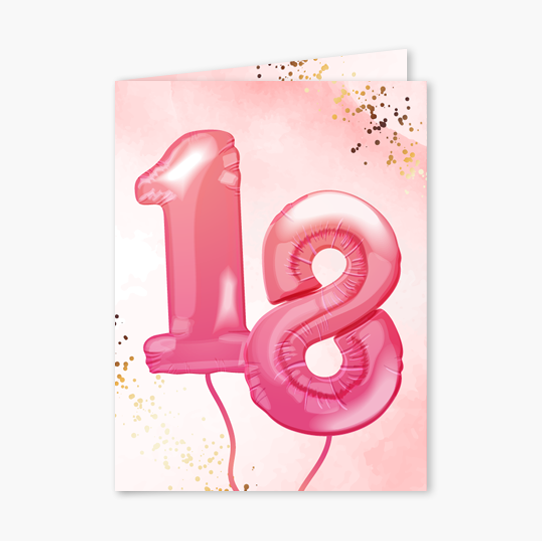 Felicitare personalizată Roz 18, 20x30 cm
