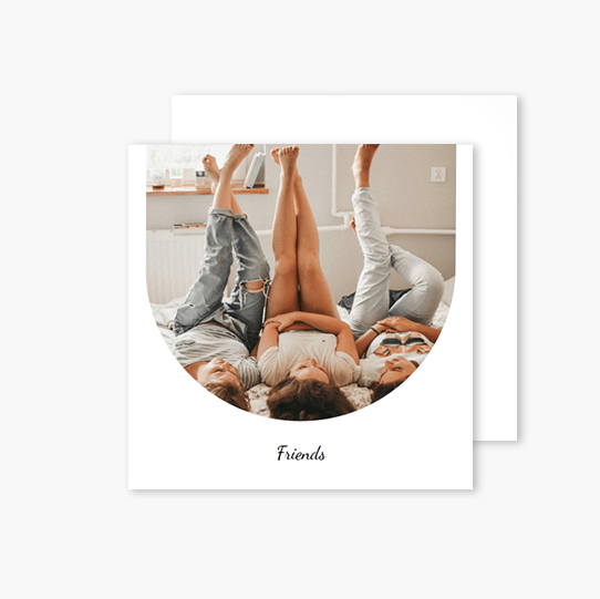 Felicitare personalizată În arc, 14x14 cm