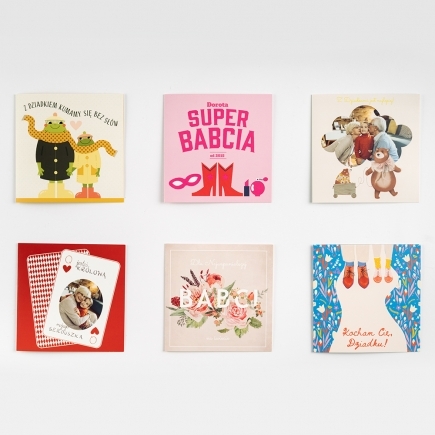 Felicitare personalizată Colecția Flori pentru Bunic, 14x14 cm