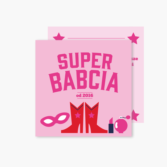 Felicitare personalizată Colecția Supereroi-Bunica, 14x14 cm