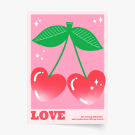 Poster, I love you cherry much, 50x70 cm