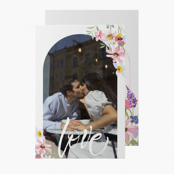 Felicitare personalizată Cu tine înfloresc, 10x15 cm