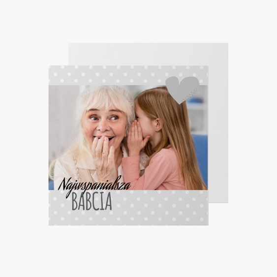 Felicitare personalizată Pentru iubita mea bunică, 14x14 cm