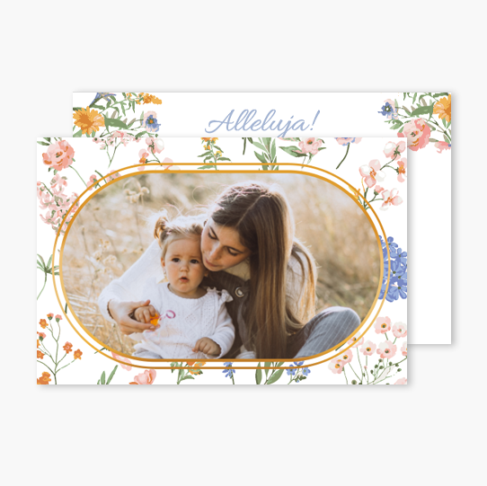 Felicitare personalizată Primăvară delicată, 15x10 cm