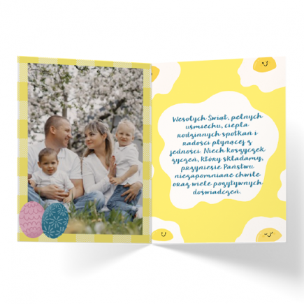 Felicitare personalizată Paște fericit, 20x30 cm
