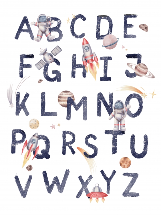 Poster, Alfabet cosmic, 20x30