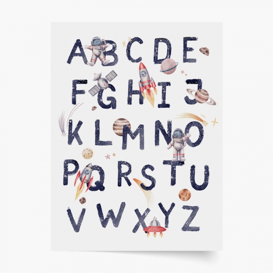 Poster, Alfabet cosmic, 20x30
