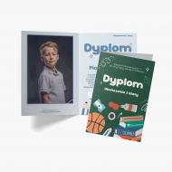 Diplomă pliabilă Diploma School is Cool!, 20x30 cm