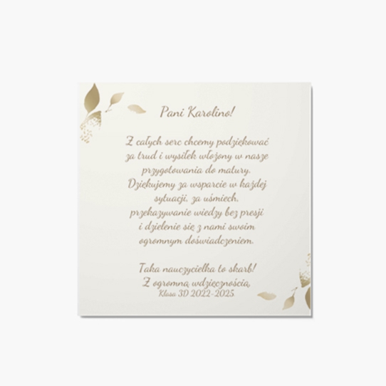 Felicitare personalizată Mulțumesc, 14x14 cm