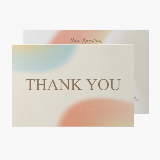 Felicitare personalizată Mulțumesc, 15x10 cm