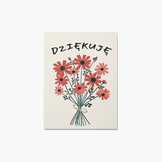 Felicitare personalizată Mulțumesc, 10x15 cm